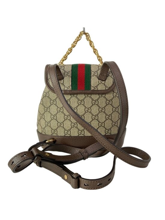 Gucci Sac Ophidia Mini Backpack Beige Dark Brown Red Green main image 11